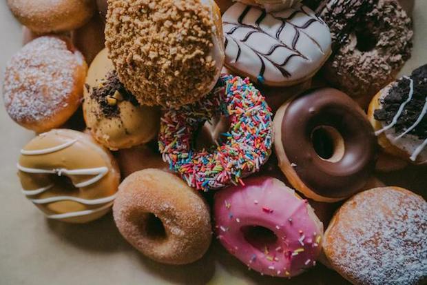 An assortment of delicious looking doughnuts